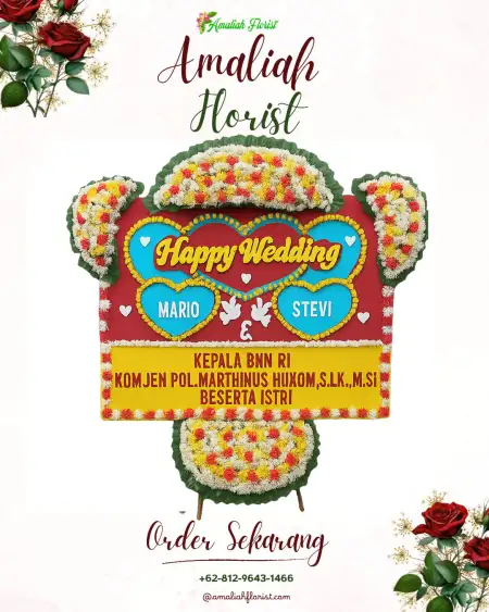 Papan Bunga Pernikahan Serua Indah